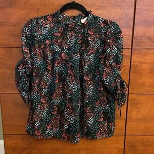 LOFT Multicolor Floral Blouse